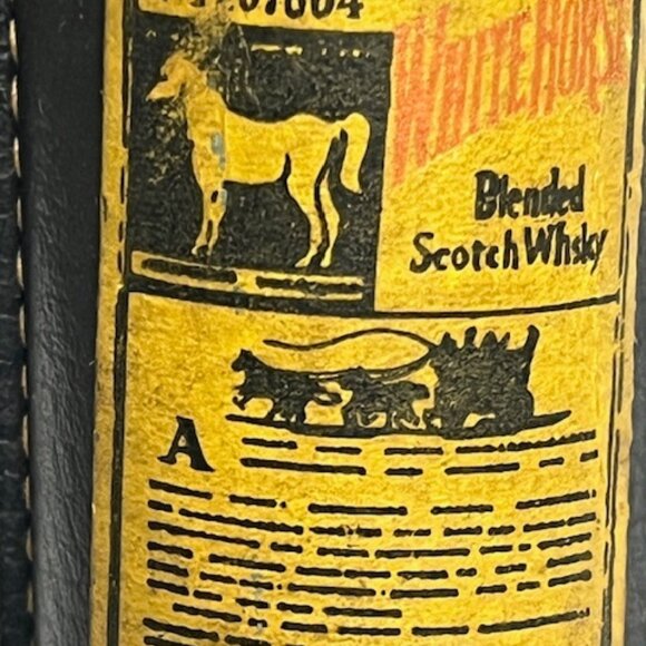 VTG Leather Wine Opener Corkscrew White Horse Blended Scotch Advertising 6.5" - Picture 8 of 15